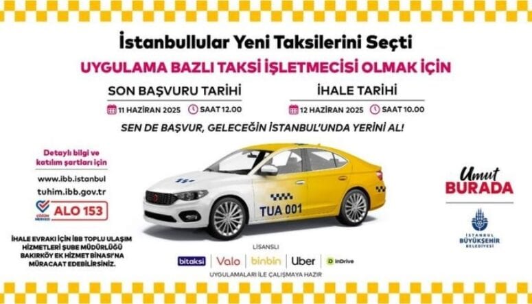 İstanbul’da Taksi Sisteminde Yeni Dönem: 150 Plaka İçin İhale Açıldı