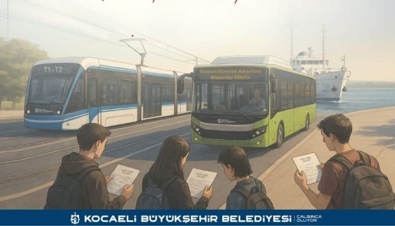 Kocaeli'de YKS Kolaylığı: 21-22 Haziran'da Toplu Ulaşım Ücretsiz